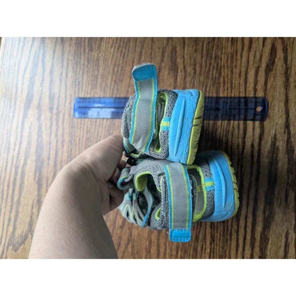 Merrell Hydro H2O Water Sandals Kids Size 3M Grey Blue Lime MK163197 Hiking Shoe